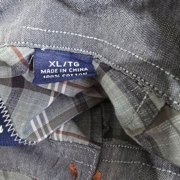 Tommy Bahama Men's Plaid Shirt Grey Size XL/TG - Picture 6 of 10